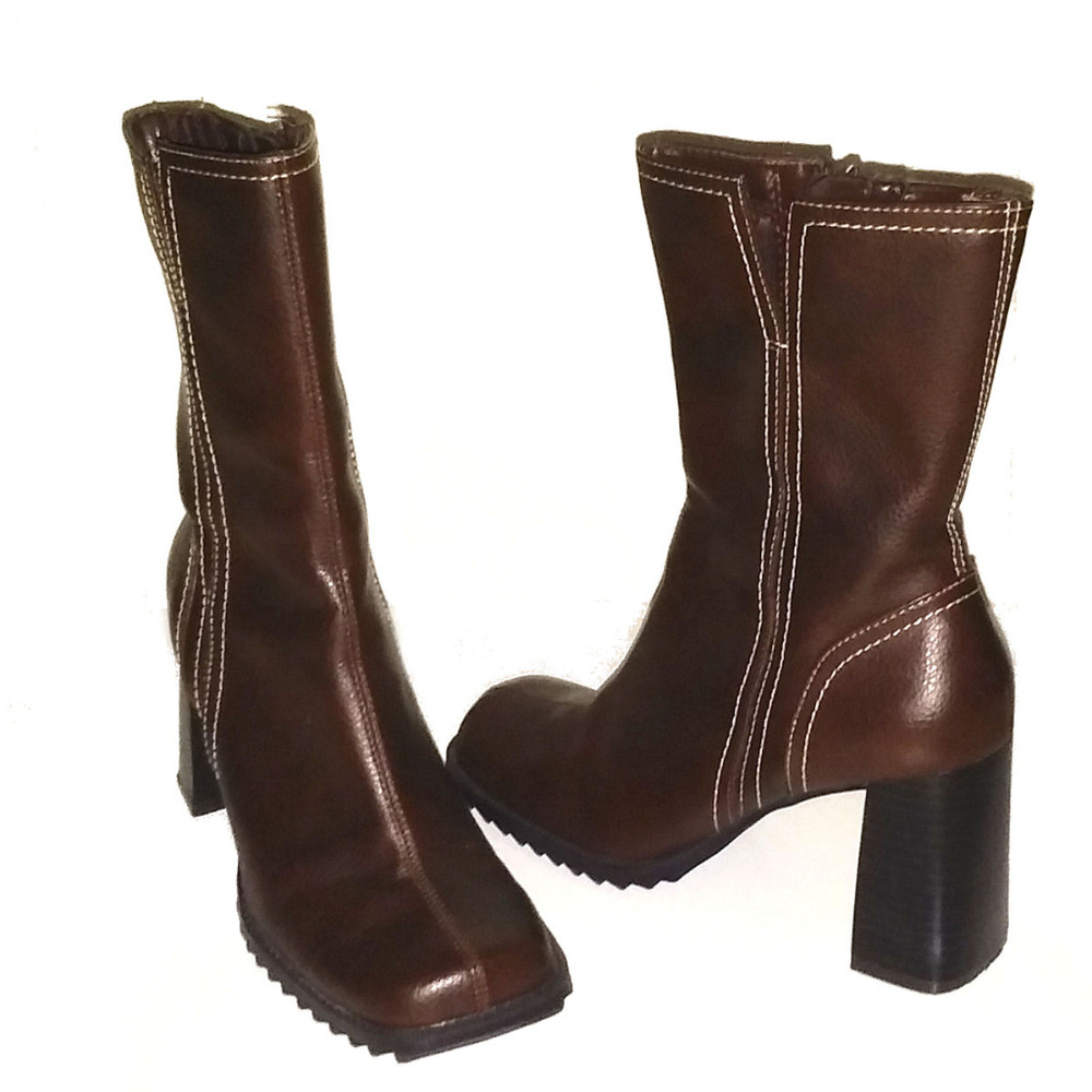 PREDICTIONS ~BROWN MID-CALF FASHION BOOTS~ SZ 5